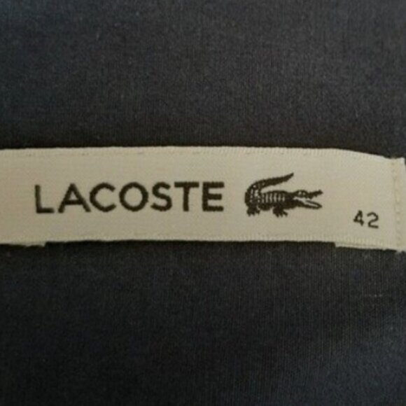 LACOSTE Classic Button Down Shirt Navy Blue Sz L - Picture 7 of 9